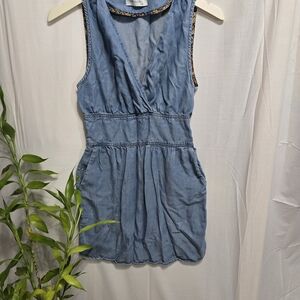 Sleeveless Blue Mini Dress
